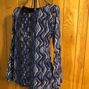 Alfani | Blue Multi Patterned Top